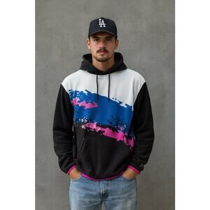 Chubbies Retro Splash Hoodie Long Sleeve Outdoor Low Pile Fleece Size L